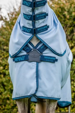 Discount horseware Amigo Ripstop Hoody eksemtrekk, 0g AzureBlue/Navy&ElectricBlue