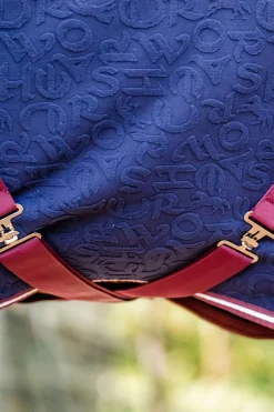 horseware dekorert cosy neck cooler Navy/Burgundy