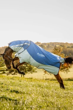Hot horseware Rambo Autumn Series utedekken med underdekken (0 g / 100 g) Navy/Grey