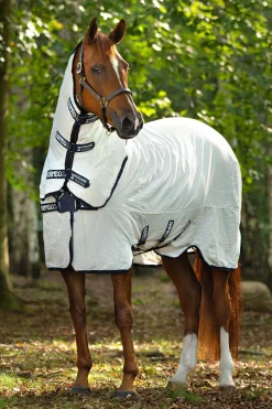 Hot horseware Rambo Natura Fluedekken med avtagbart halsstykke White/DarkBlue