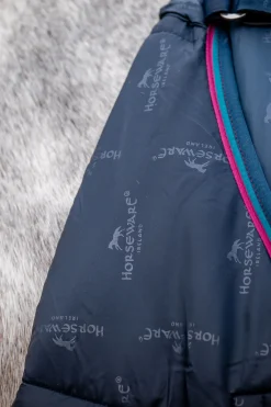 Online horseware Rambo Optimo Plus Budle Beitedekken (med 200g Liner) Navy/Burg,Teal&Nvy