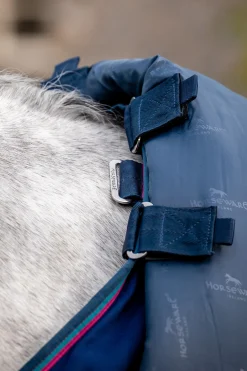 Online horseware Rambo Optimo Plus Budle Beitedekken (med 200g Liner) Navy/Burg,Teal&Nvy