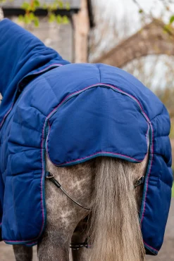 Online horseware Rambo Optimo Plus Budle Beitedekken (med 200g Liner) Navy/Burg,Teal&Nvy