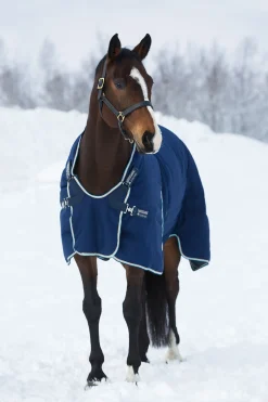Clearance horseware Rambo Optimo stalldekken 400 g DarkBlue/Beige/Blue