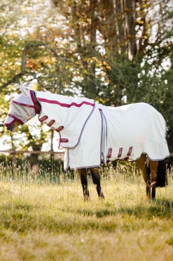 horseware Rambo Optimo Supreme utedekken med Disc-lukking, 0g Navy/Cherry