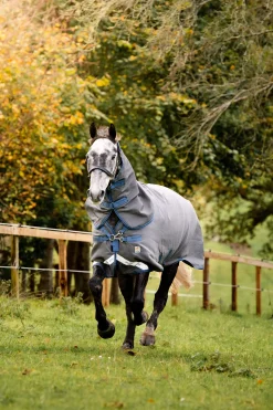 Online horseware Rhino Plus HexSTOP Beitedekken, 0g Grey/Indigo&Navy