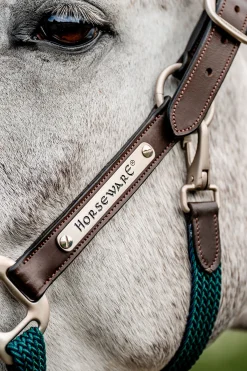 Discount horseware Signature flettet grime Brown/Navy&HunterGreen