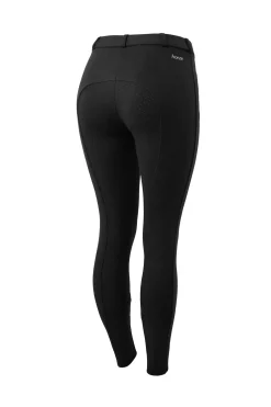 Clearance horze Active helforsterket dameridebukse med silikon Black