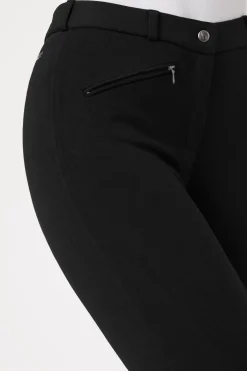 Clearance horze Active helforsterket dameridebukse med silikon Black