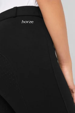 Clearance horze Active helforsterket dameridebukse med silikon Black