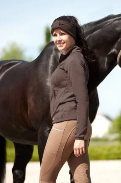 Hot horze Addison pannebånd i fleece til dame FrenchRoastDarkBrown