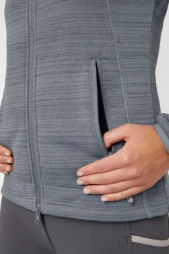 horze Addison ridejakke i fleece til dame BlackenedPearlGrey