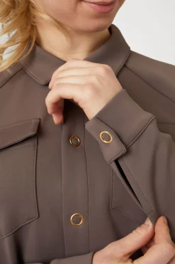 Outlet horze Alyssa skjortejakke til dame IronGreyBrown