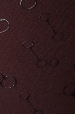 Hot horze Andrea kneforsterket ridebukse med silikon og høyt liv BurgundyRedMahogany