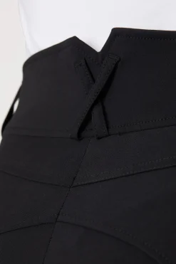 Best horze Angelina kneforsterket ridebukse, lett, stretch, lær, dame Black