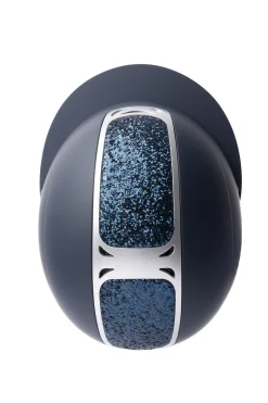 Online horze Arix II ridehjelm med krystallornament DarkBlue/DarkBlue