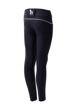 New horze Aubrey ridebukse, helforsterket med silikon, høyt liv, barn DarkNavy
