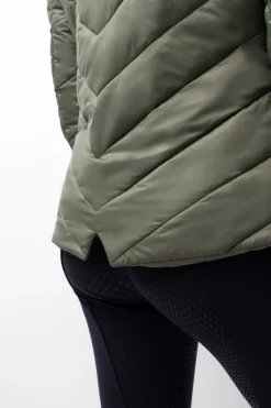 Clearance horze Aurora fôret parkas ridejakke med avtakbar skjorte til dame BeetleGreen