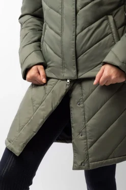 Clearance horze Aurora fôret parkas ridejakke med avtakbar skjorte til dame BeetleGreen