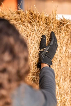 Online horze Ava vinter-ridehansker til barn Black