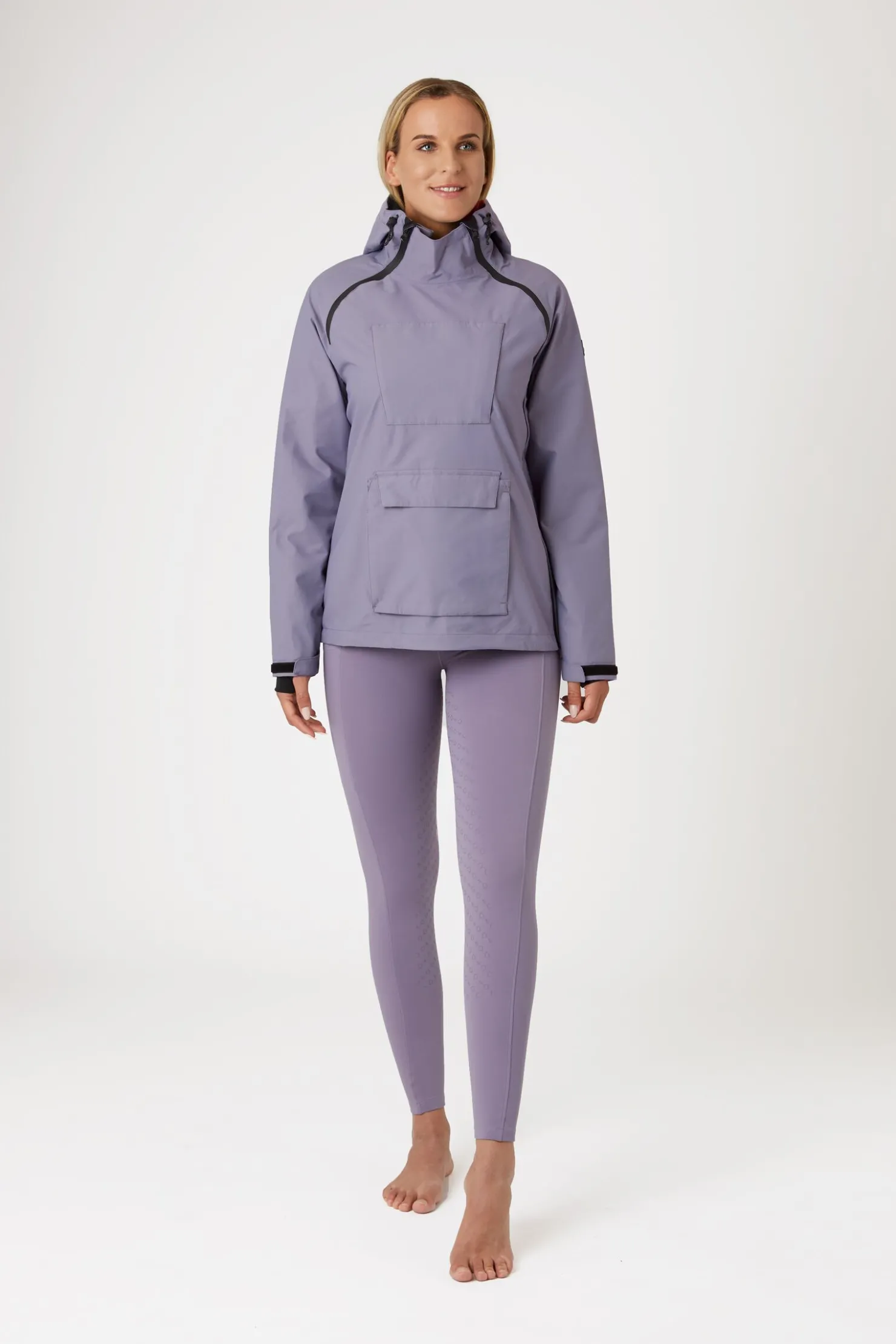 Outlet horze Ayla ride-regnjakke med glidelås til dame GrapeRoyale