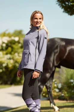 Outlet horze Ayla ride-regnjakke med glidelås til dame GrapeRoyale