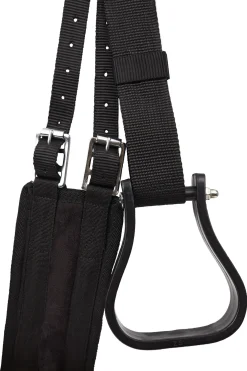 Best horze barbaksal i semsket PU-lær Black/Gray