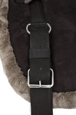 Best horze barbaksal i semsket PU-lær Black/Gray