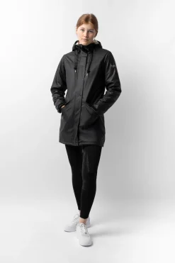 Sale horze Billie PU regnjakke med fleece, dame Black