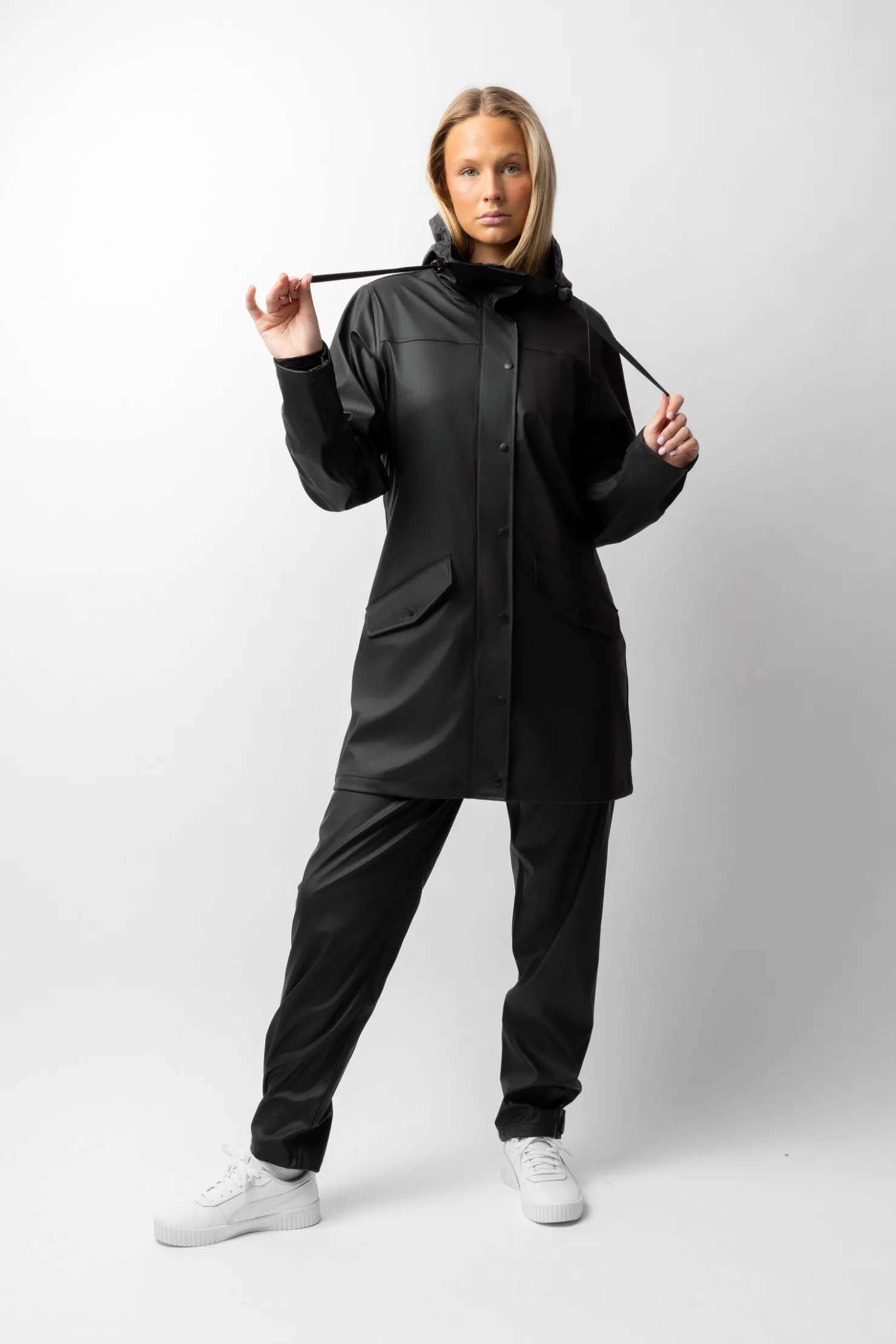 horze Billie PU regnjakke, dame Black