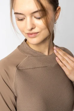 horze Brina treningsskjorte til dame Cariboubrown