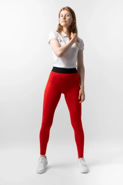 Hot horze Danika termiske ridebukser med helforsterkede fieryred