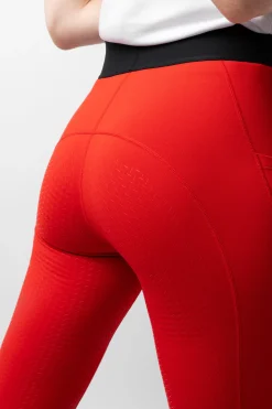 Hot horze Danika termiske ridebukser med helforsterkede fieryred