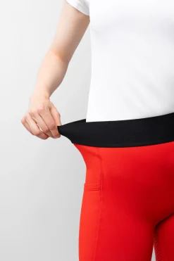 Hot horze Danika termiske ridebukser med helforsterkede fieryred