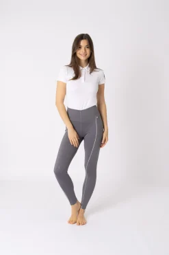 Hot horze Daria Dame ride tights med fullt sete TitaniumGrey