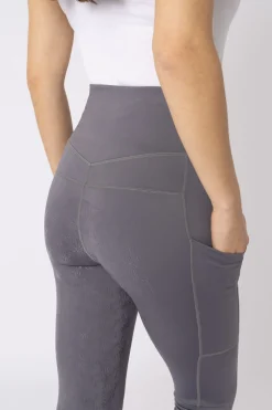 Hot horze Daria Dame ride tights med fullt sete TitaniumGrey