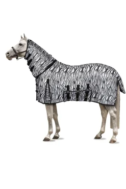 Hot horze Defender fluedekken med mageplate zebra