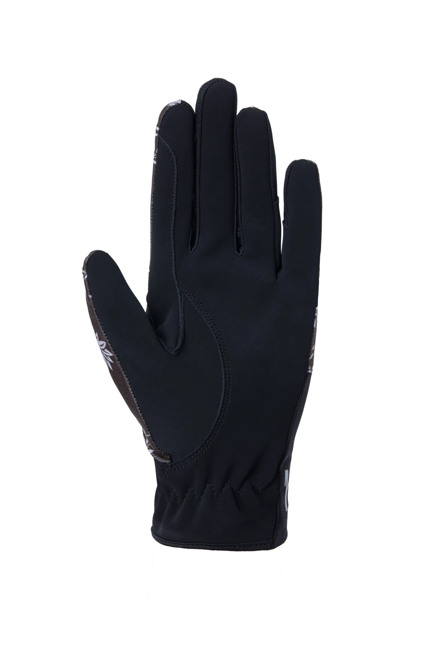 Best horze Edina ridehansker med trykk, dame AfterDarkBrown