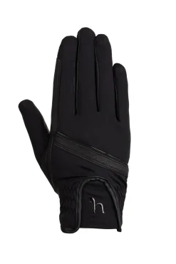 Outlet horze Evelyn pustende hansker til dame Black