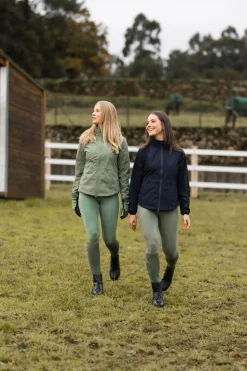 Hot horze Fiora tynn, vanntett ridejakke til dame Seaspraygreen