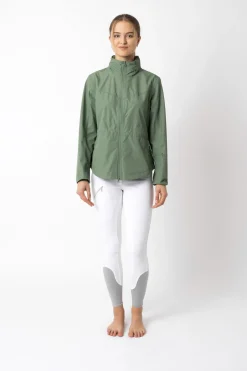 Hot horze Fiora tynn, vanntett ridejakke til dame Seaspraygreen