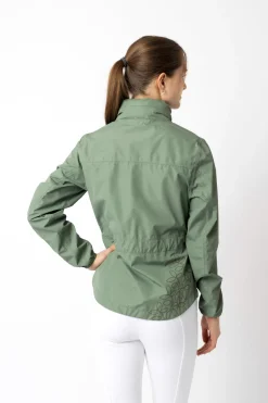 Hot horze Fiora tynn, vanntett ridejakke til dame Seaspraygreen