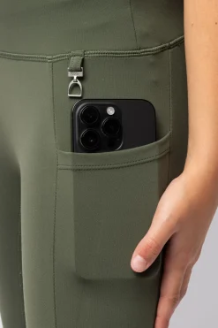 Clearance horze Gillian kompressjonstights, helforsterket, barn KhakiGr&oslash;nn