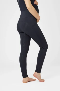 Outlet horze Ginny helforsterkede ridetights med silikon og mobillomme, mammaklær DarkNavy
