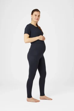 Outlet horze Ginny helforsterkede ridetights med silikon og mobillomme, mammaklær DarkNavy