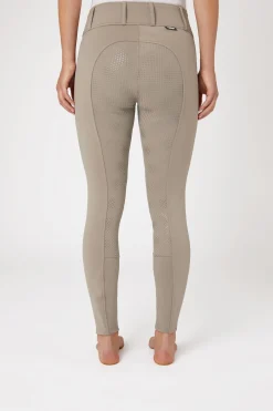 Discount horze Grand Prix helforsterkede thermo ridebukser i softshell, dame RoastedCashew(beige)