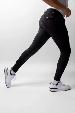 Outlet horze Grand Prix helforsterket ridebukse med silikon, herre Black