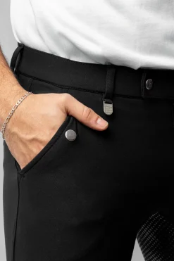 Outlet horze Grand Prix helforsterket ridebukse med silikon, herre Black