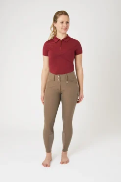 Sale horze Grand Prix II kneforsterkede ridebukser til dame IronGreyBrown