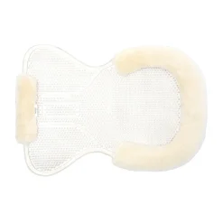Discount horze Harleigh gelpad med underside i lammeskinn Off-White